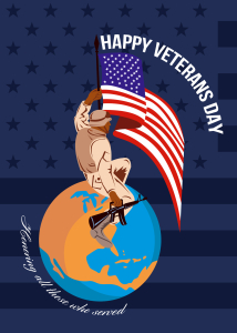 Modern American Veterans Day Greeting Card