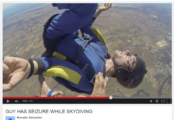 seizure while skydiving