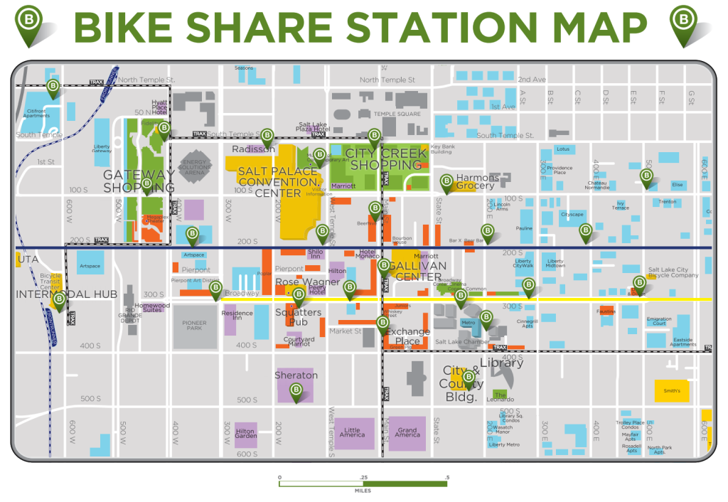 SLC Bike Share Station Map